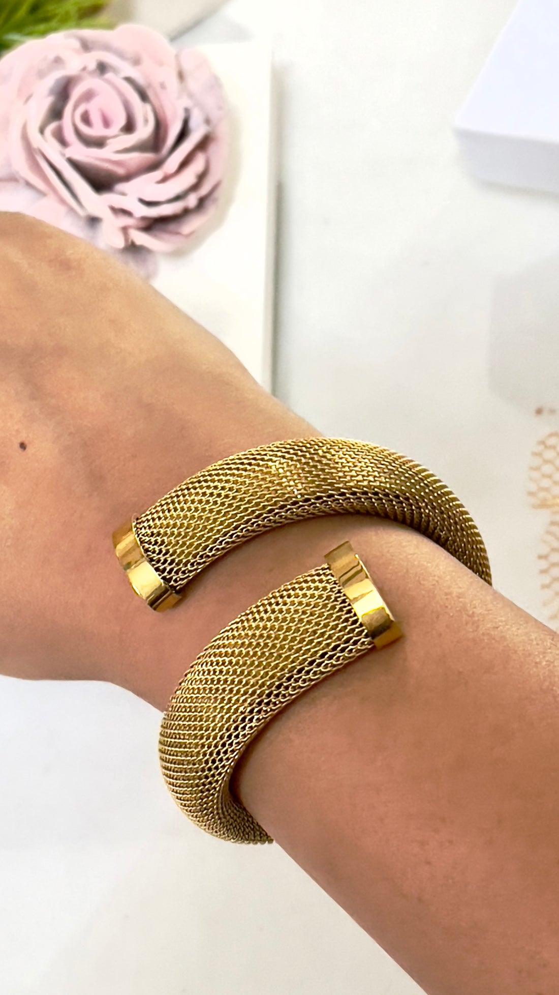 MESH PLAIN GOLD CUFF