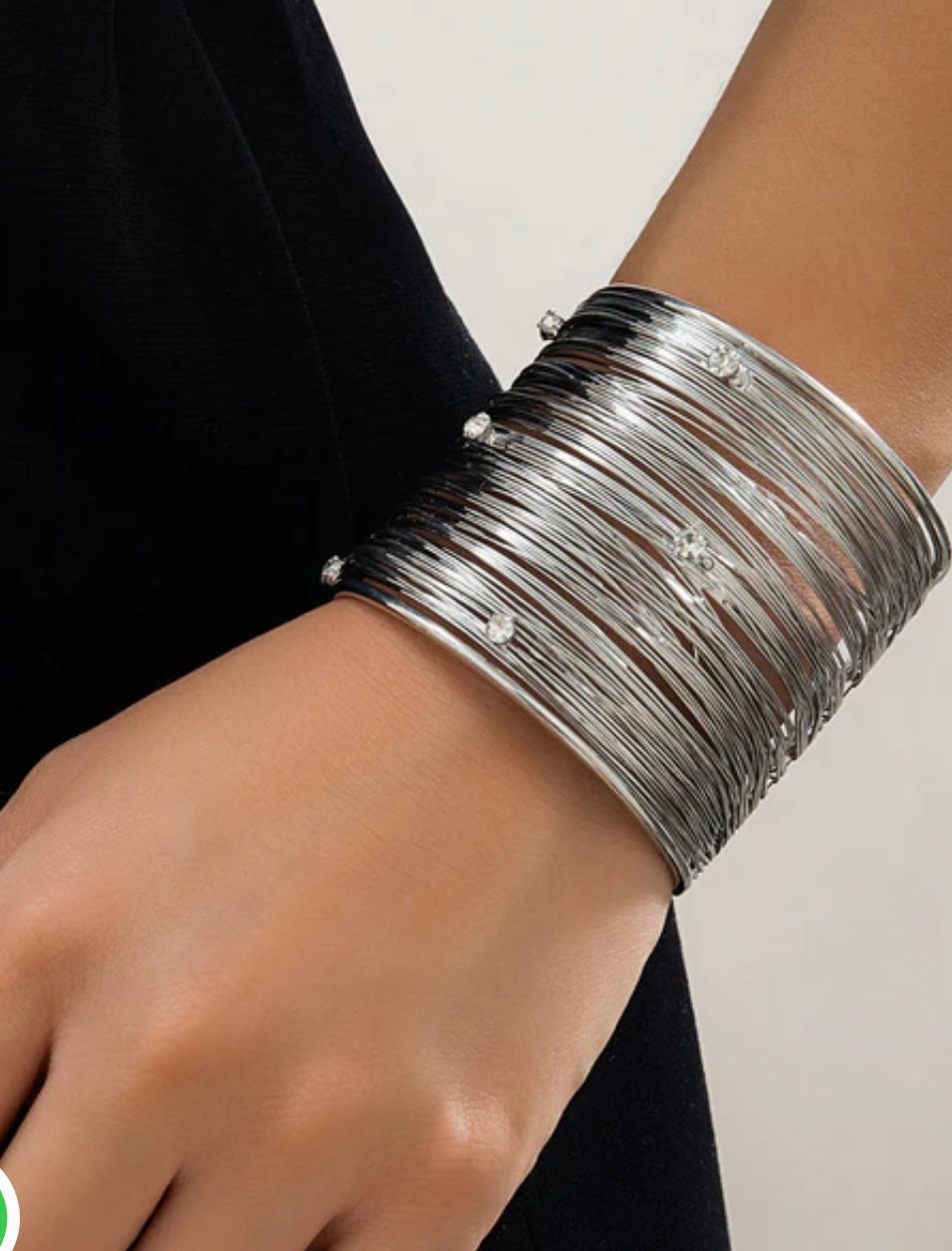 WIRE CUFF (RHINESTONES)