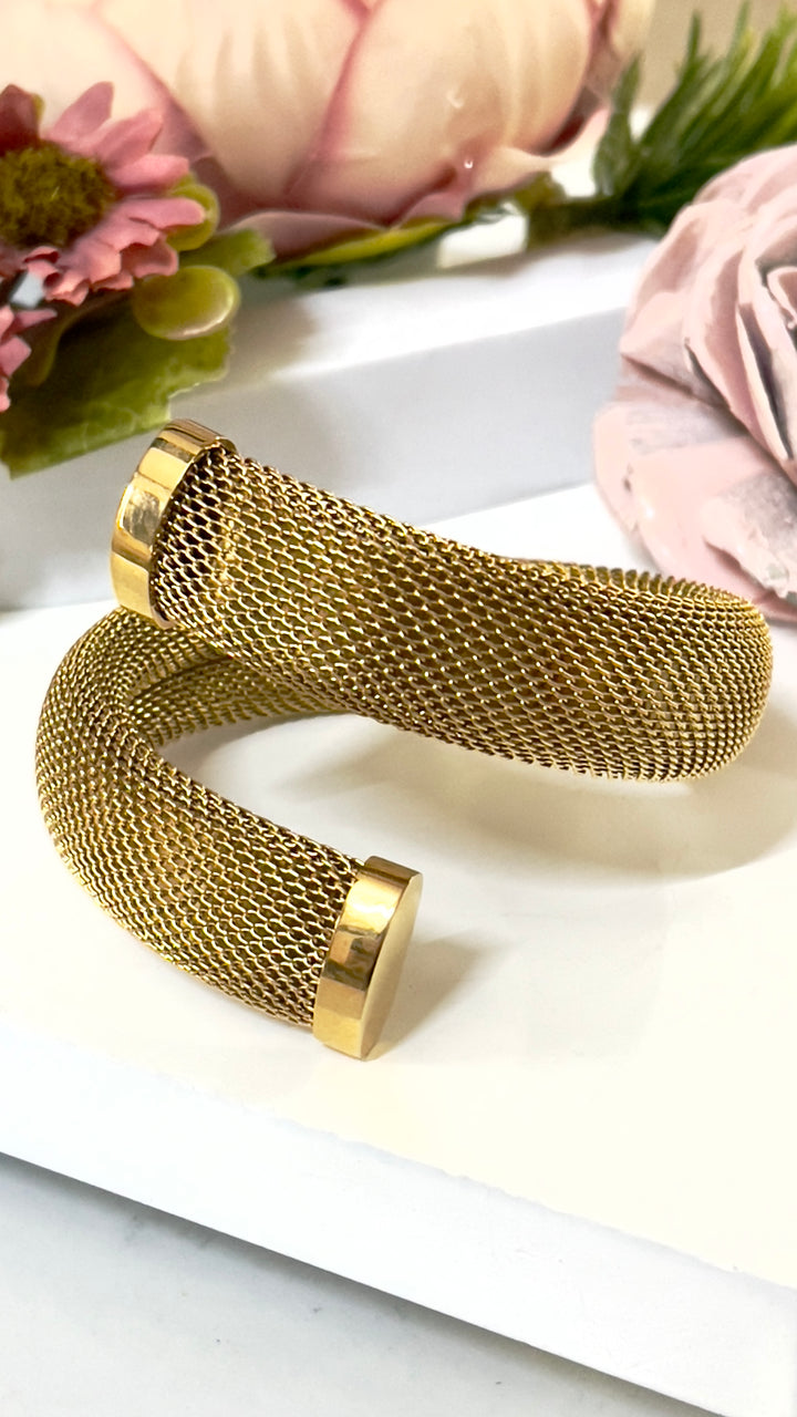 MESH PLAIN GOLD CUFF