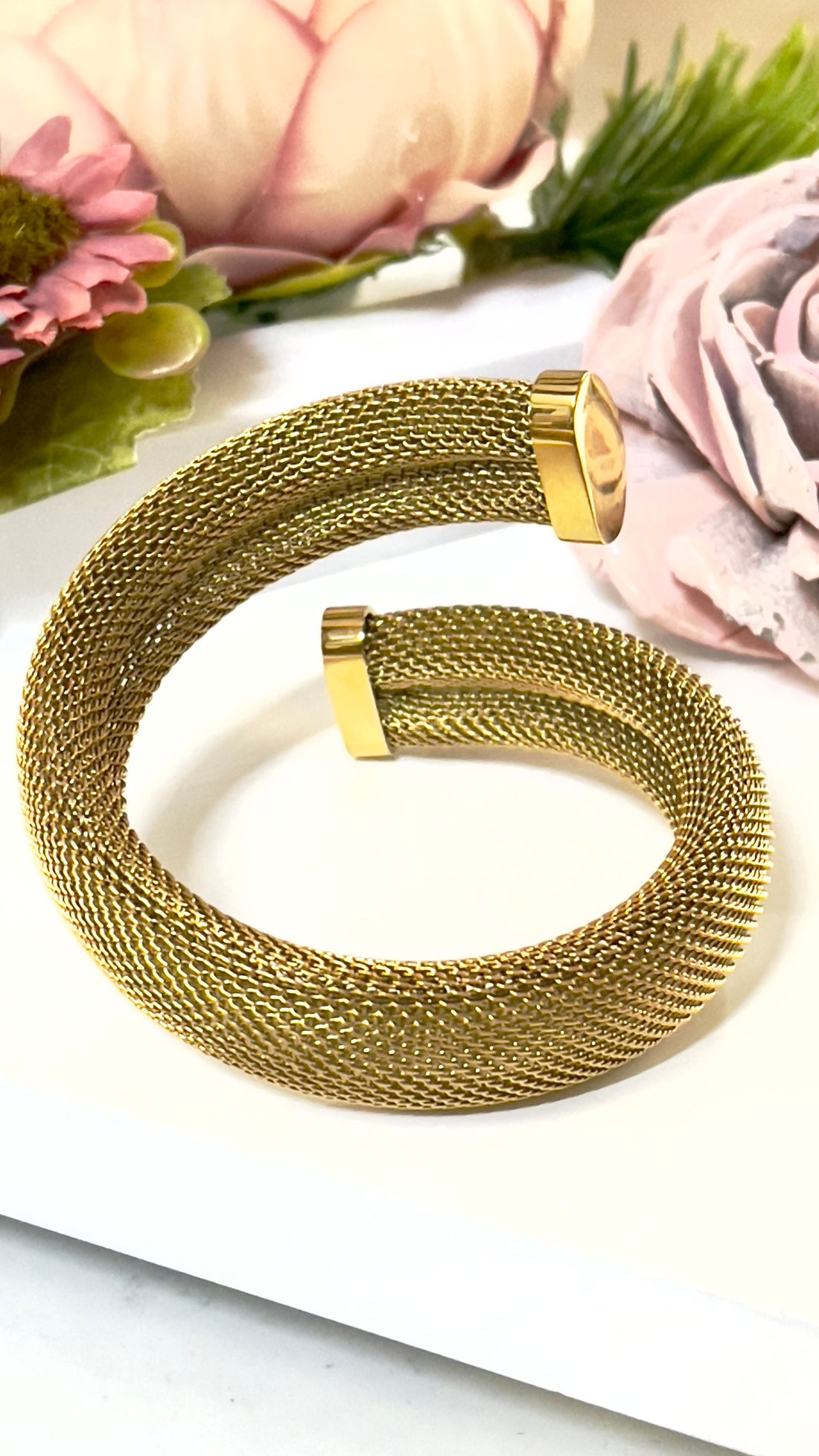 MESH PLAIN GOLD CUFF