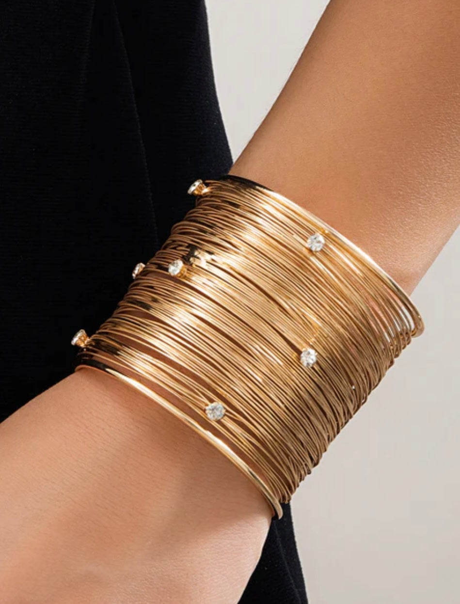 WIRE CUFF (RHINESTONES)