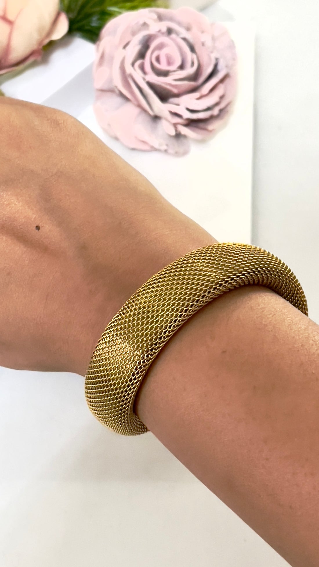 MESH PLAIN GOLD CUFF
