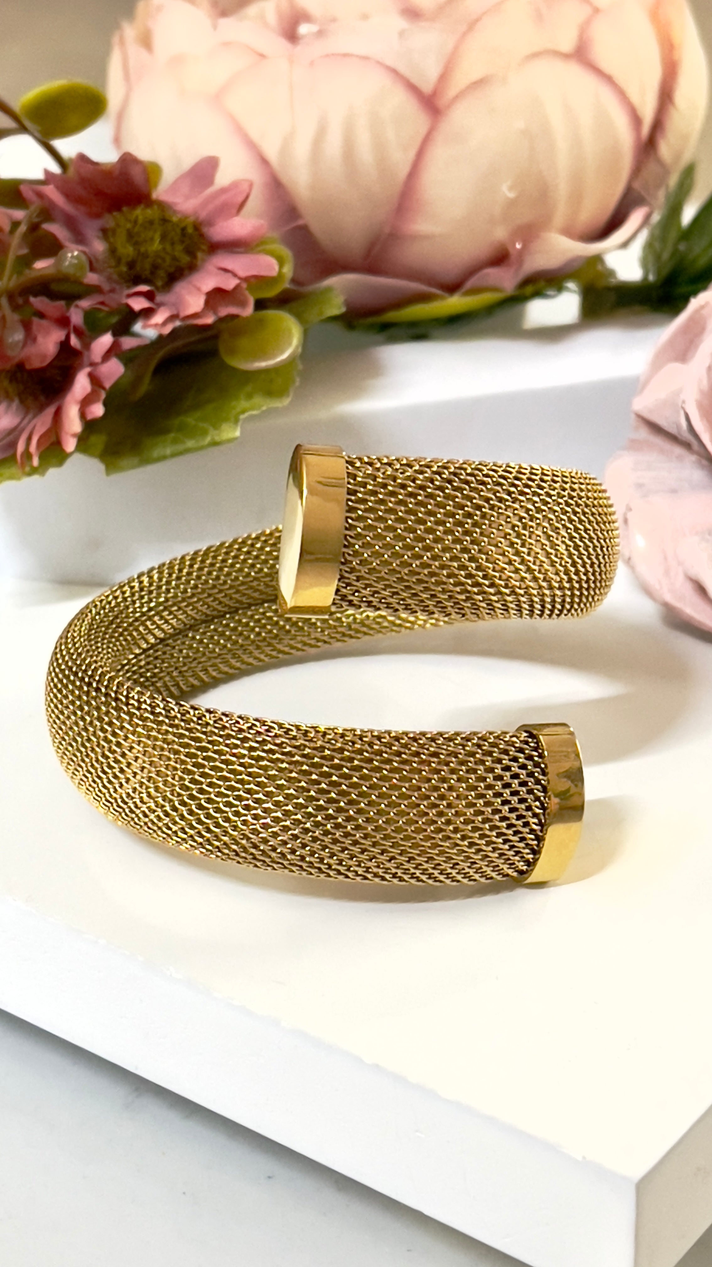 MESH PLAIN GOLD CUFF