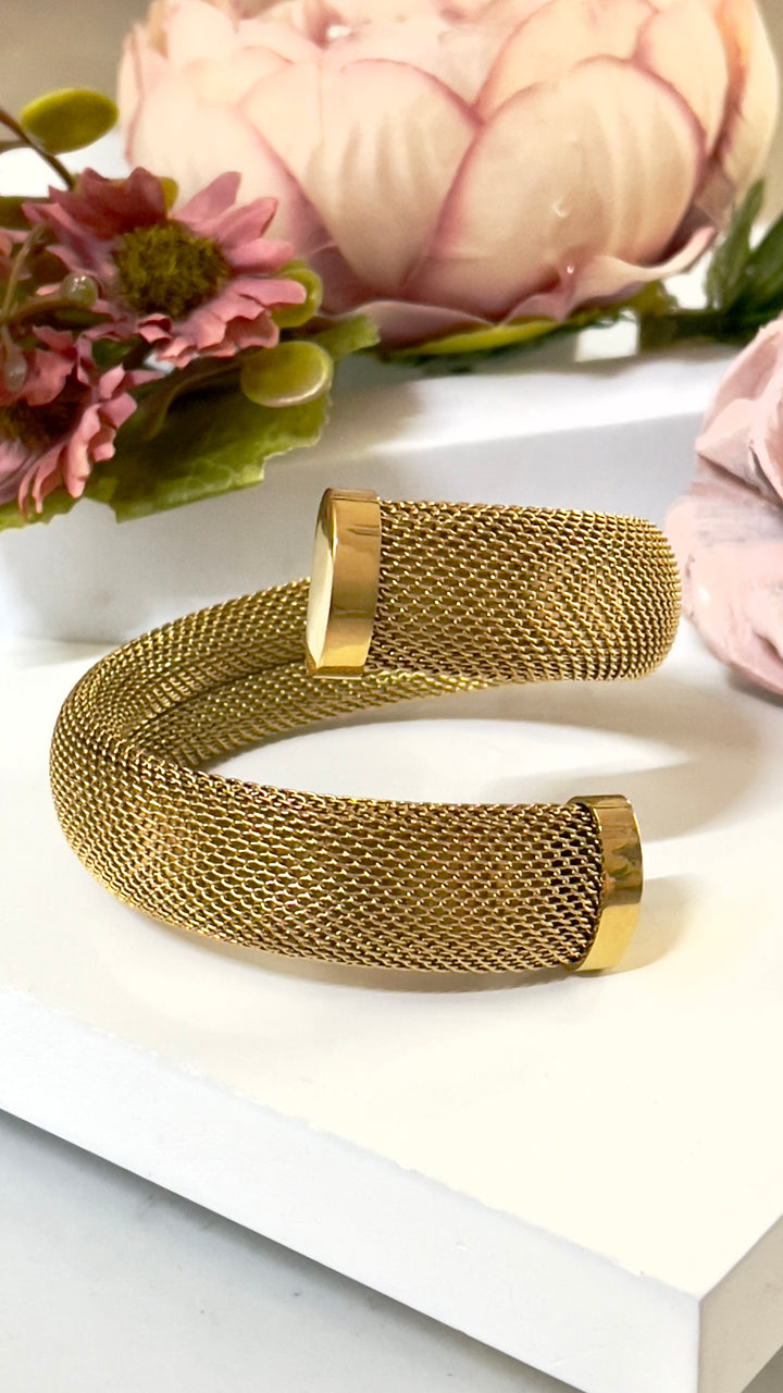 MESH PLAIN GOLD CUFF