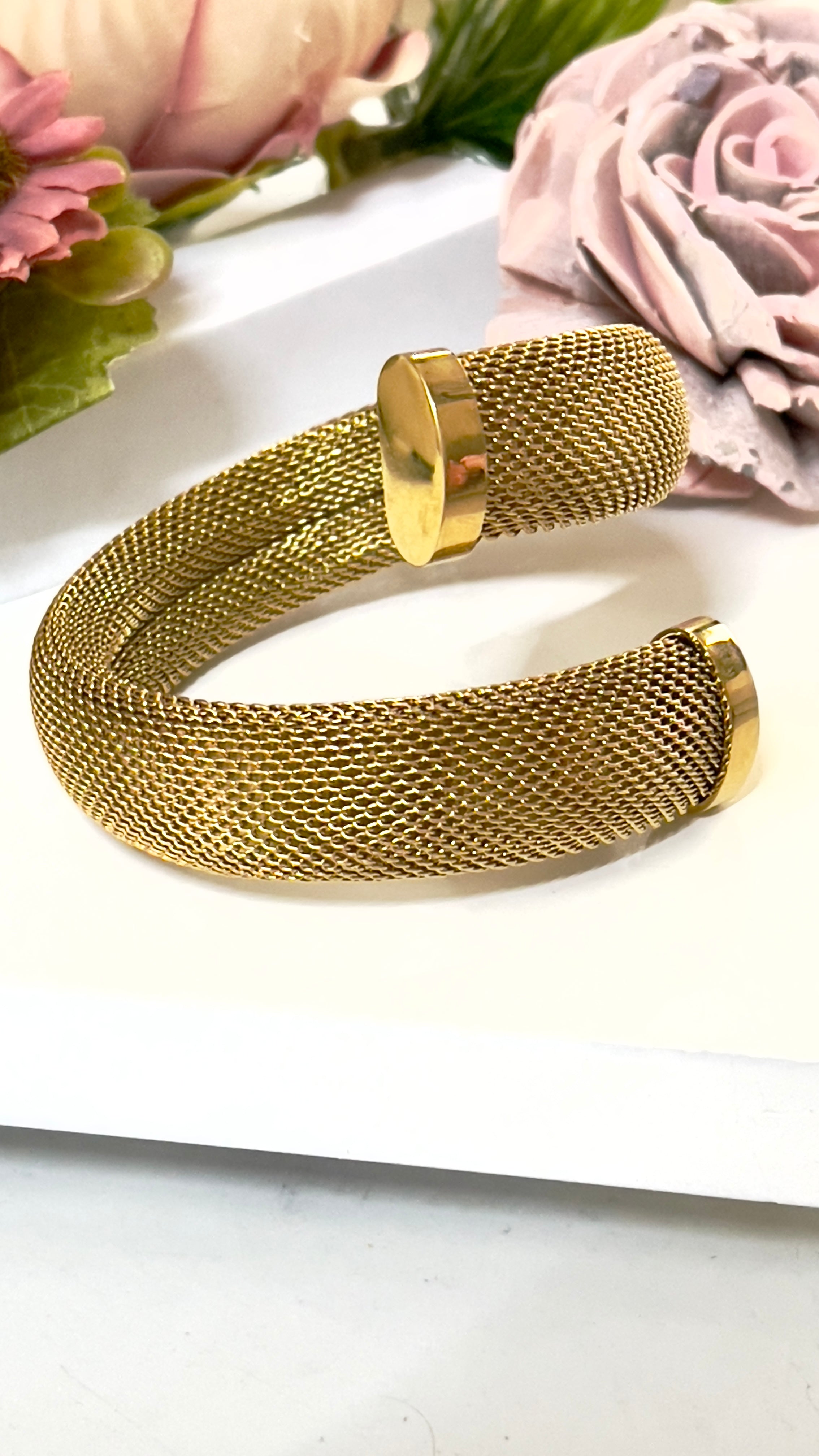 MESH PLAIN GOLD CUFF