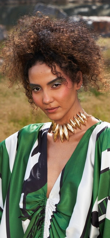 DOMED LEAF NECKLACE