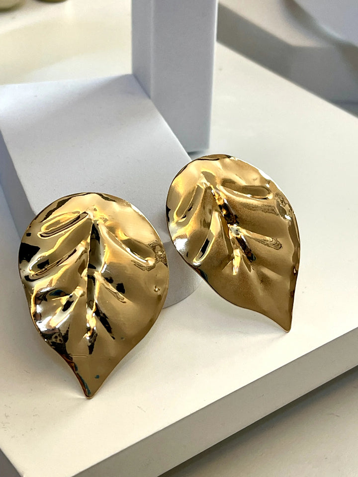 LEAF PLATE EARRINGS
